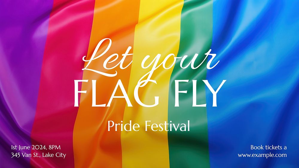 Pride festival blog banner template