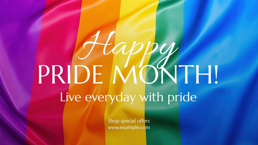 Happy Pride Month blog banner template