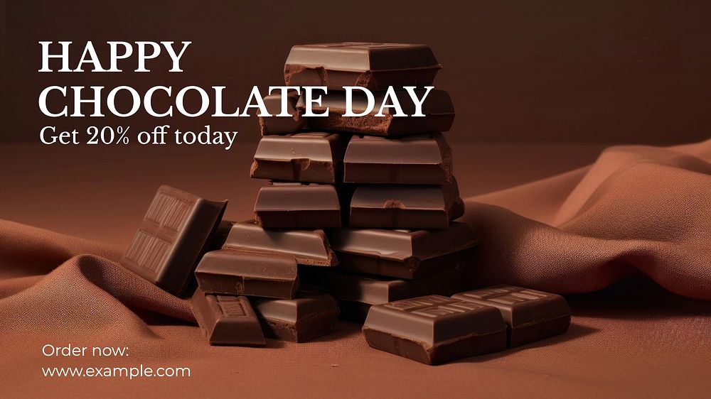 Happy Chocolate Day blog banner template