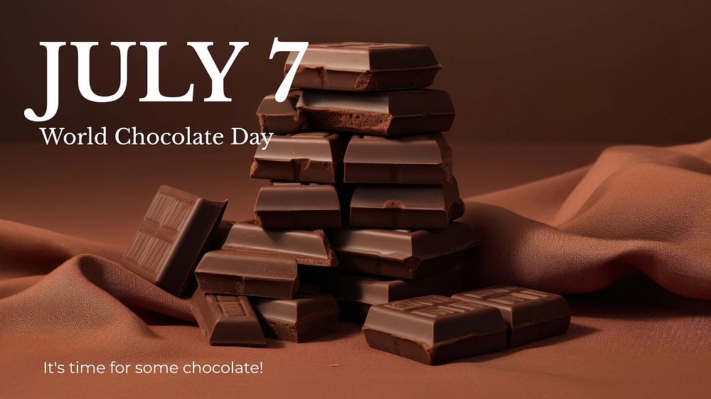 World chocolate day blog banner template