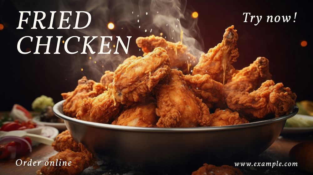 Fried chicken blog banner template