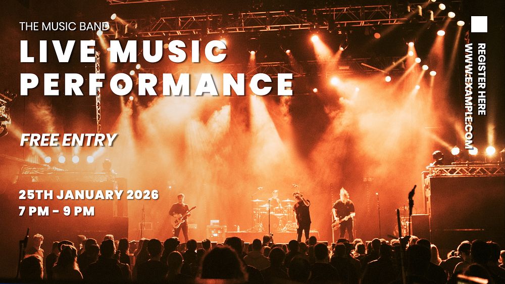 Live music performance blog banner template