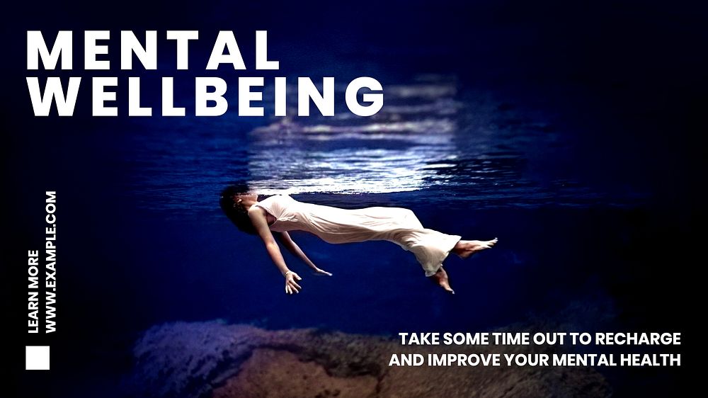 Mental wellbeing blog banner template