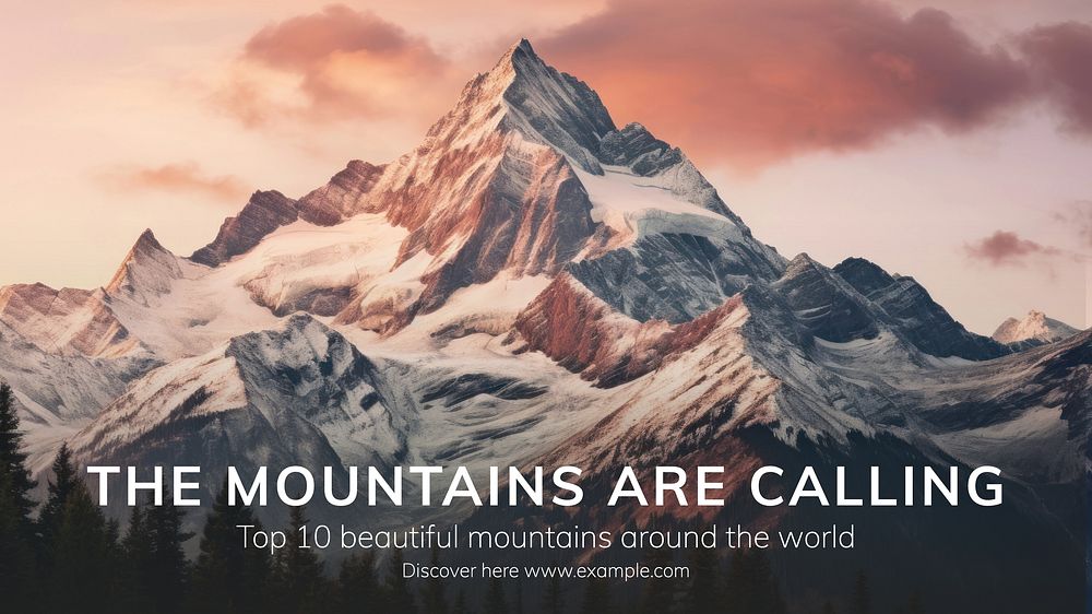 Mountains blog banner template