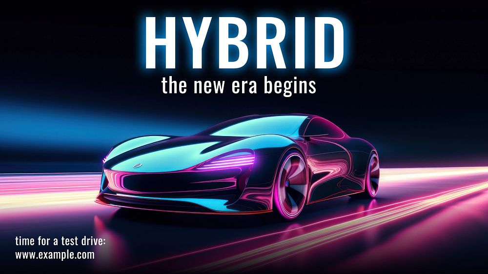 Hybrid car blog banner template