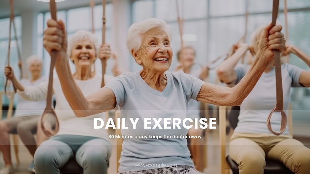 Daily exercise blog banner template