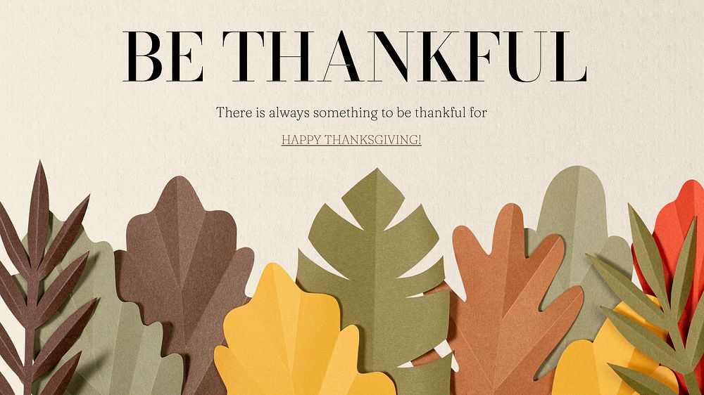 Be thankful, Thanksgiving  blog banner template