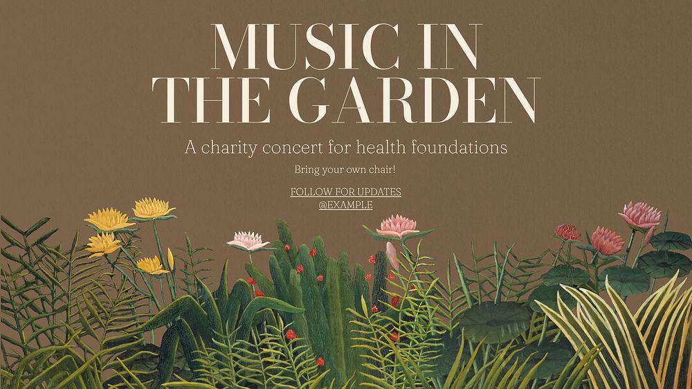 Garden music blog banner template