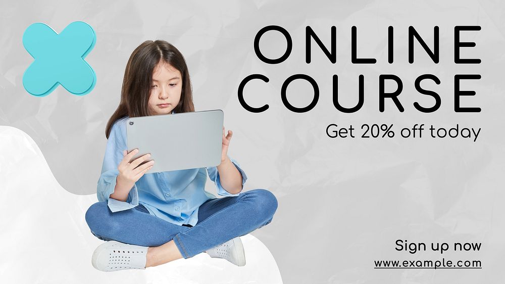 Online course blog banner template