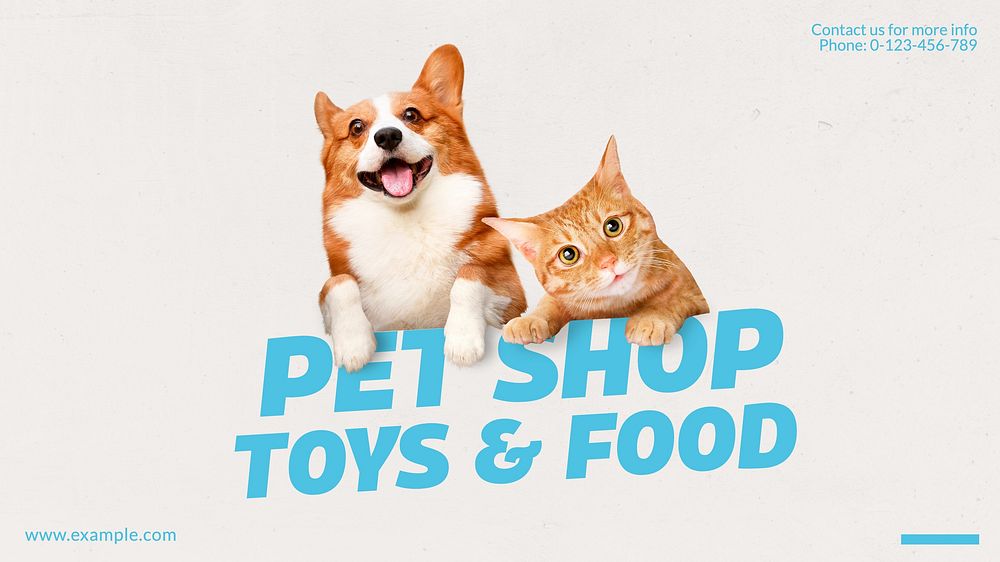 Pet shop blog banner template
