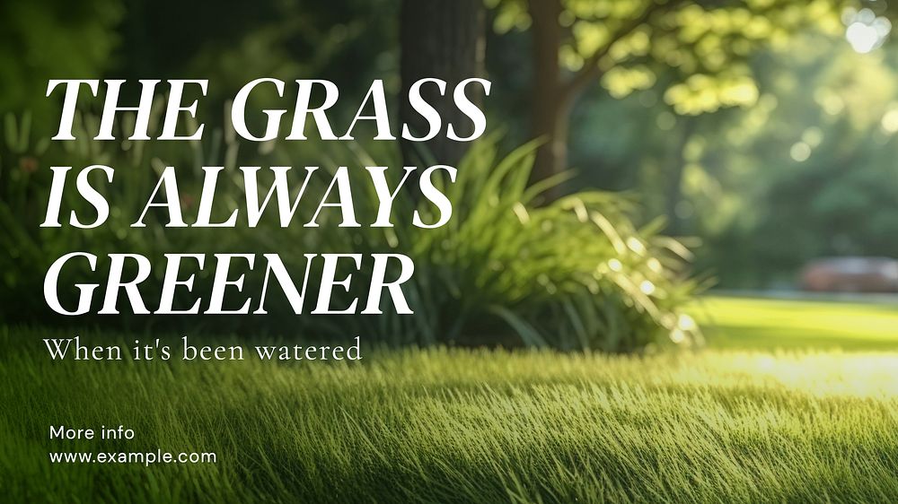Grass greener blog banner template