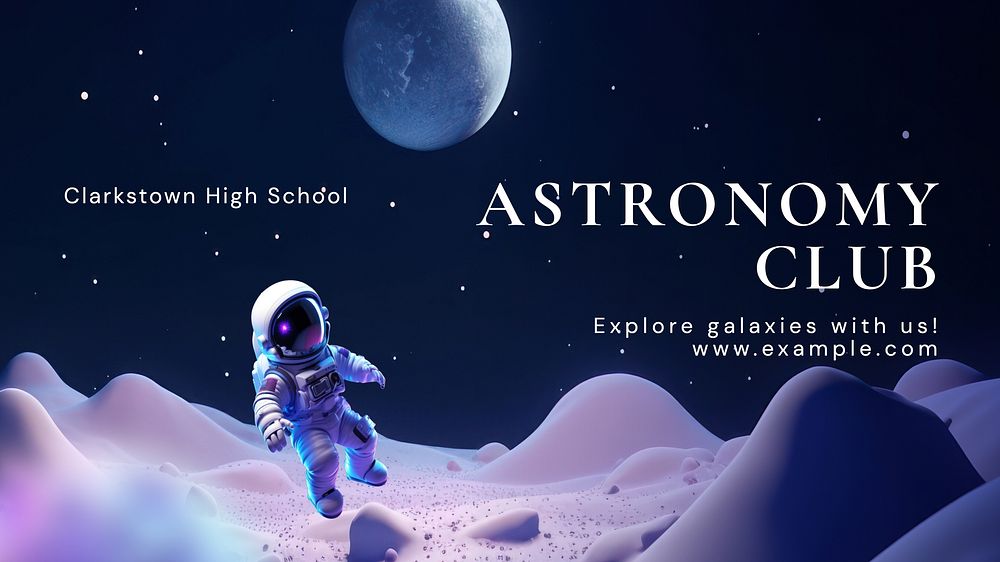 Astronomy club  blog banner template