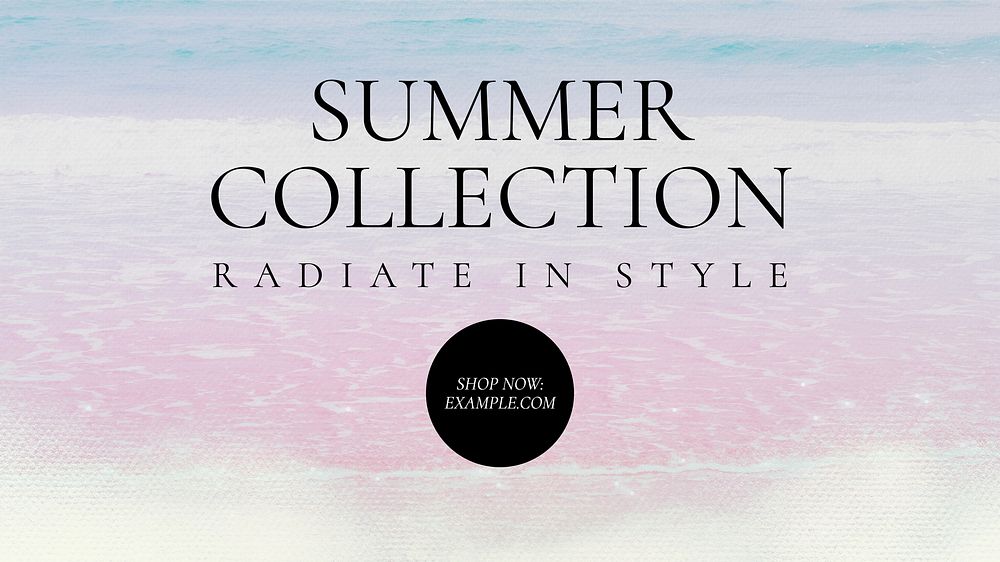 Summer collection blog banner template