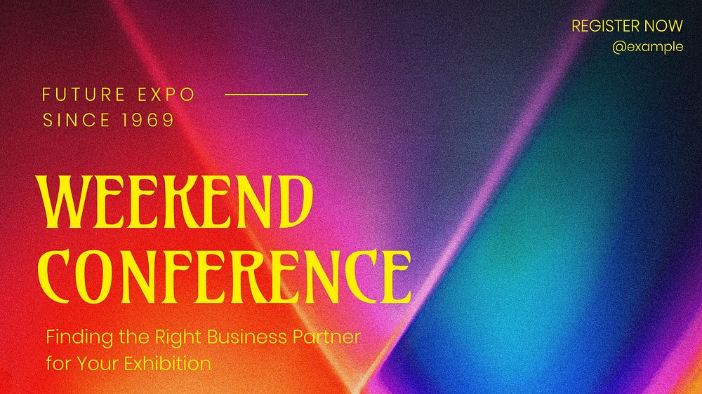 Weekend conference blog banner template