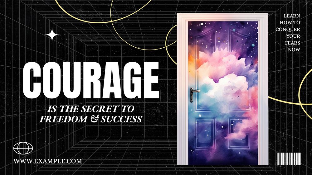 Courage & success quote blog banner template