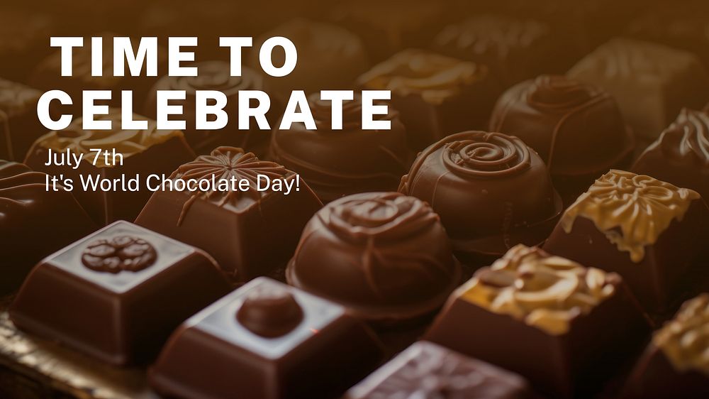 Celebrating chocolate day blog banner template