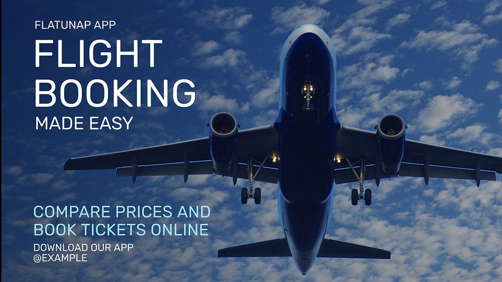 Flight booking  blog banner template