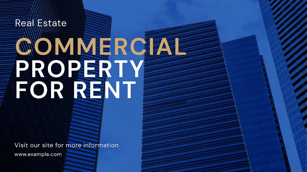 Commercial property rental  blog banner template