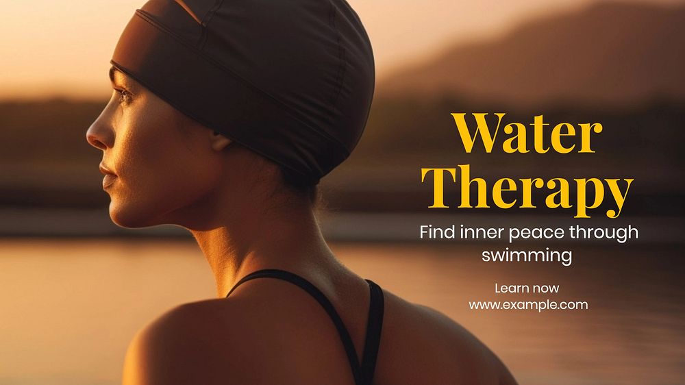Water Therapy blog banner template  
