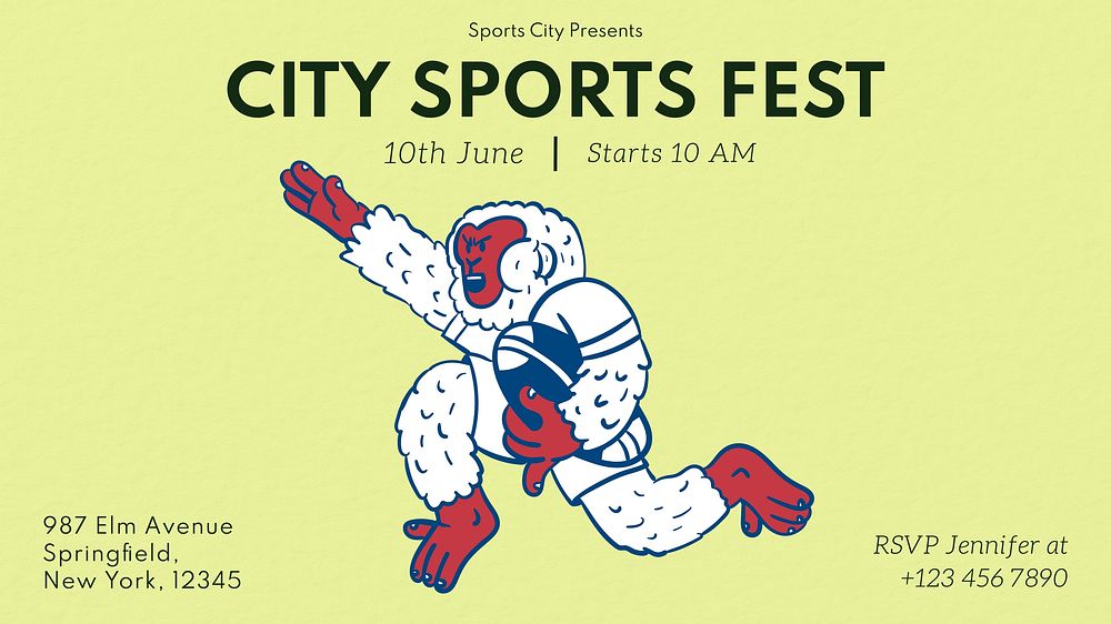 Sports festival blog banner template