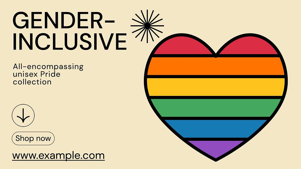 Gender-inclusive  blog banner template