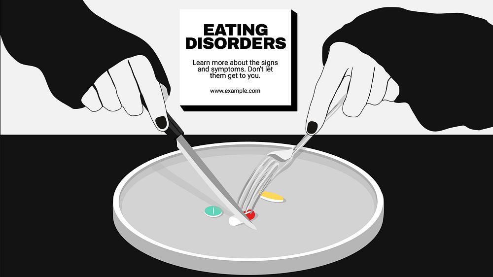 Eating disorders  blog banner template