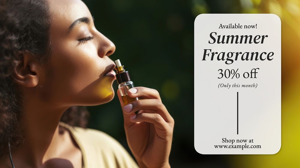 Summer fragrance blog banner template