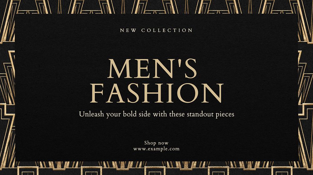 Men's fashion blog banner template