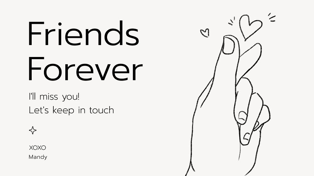 Friends forever blog banner template