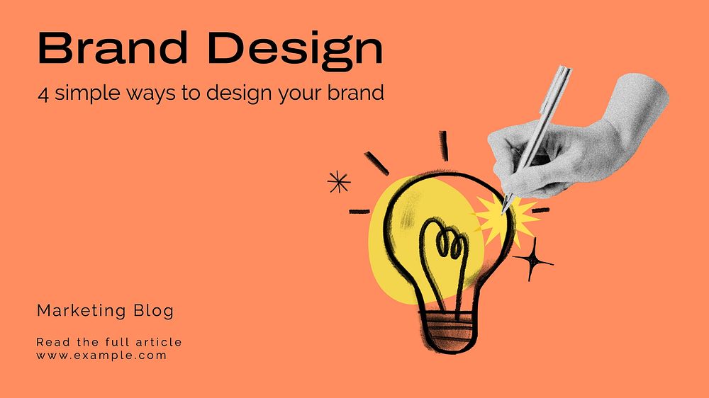 Brand design blog banner template