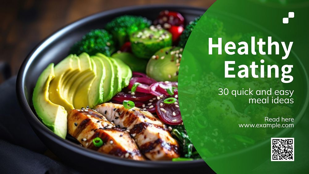 Healthy eating blog banner template