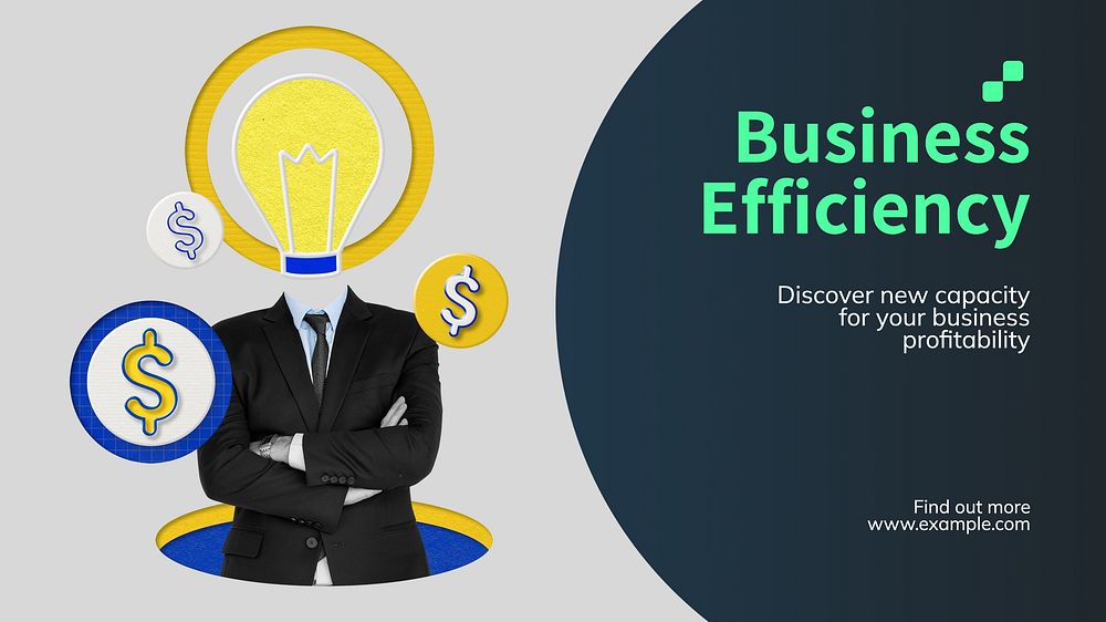 Business efficiency blog banner template