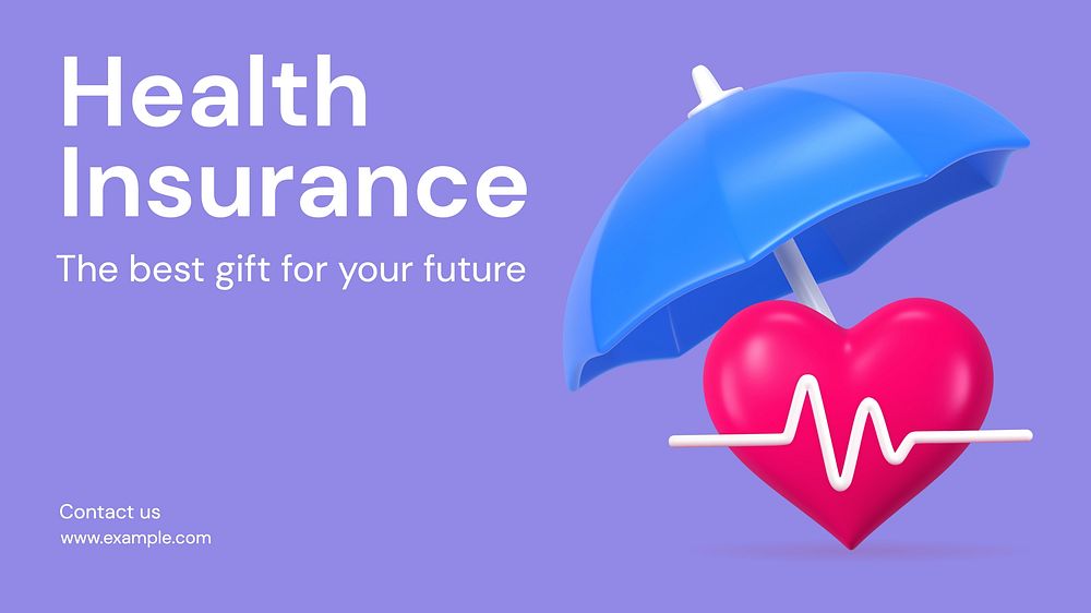 Health insurance blog banner template