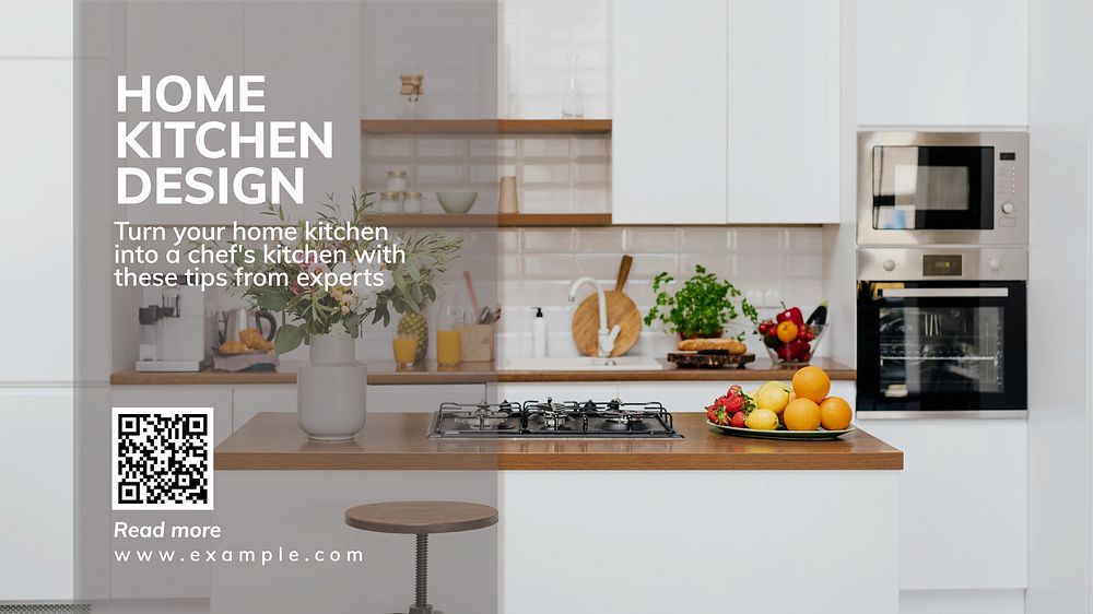 Home kitchen design blog banner template