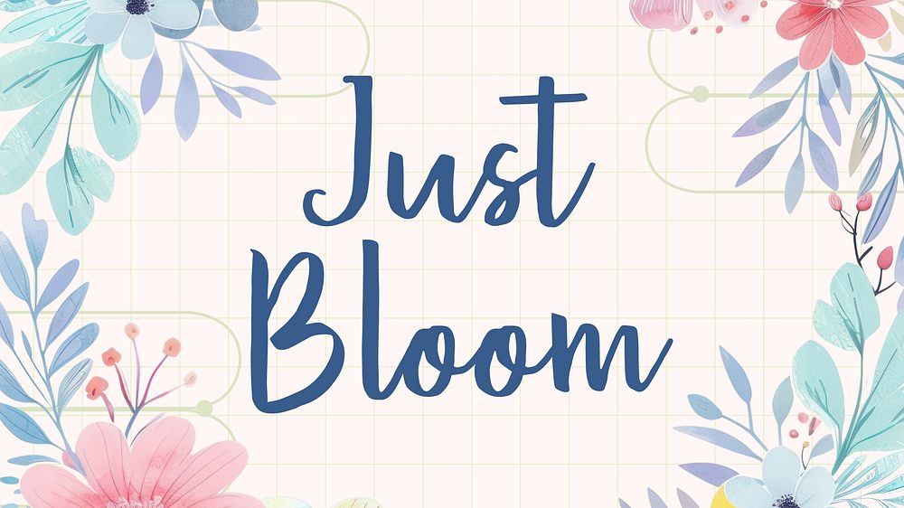Bloom, positivity quote blog banner template