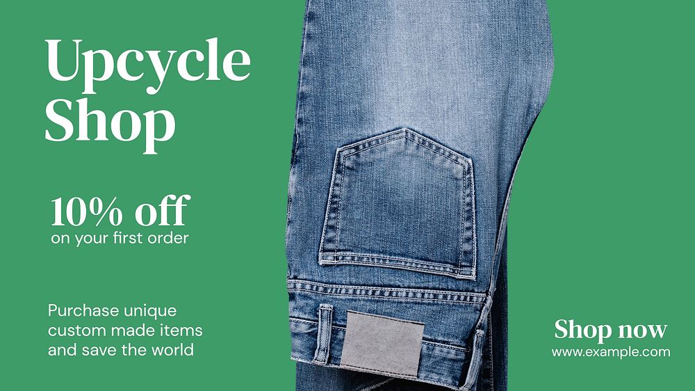 Upcycle shop blog banner template