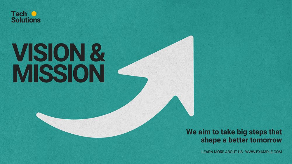 Company vision & mission blog banner template