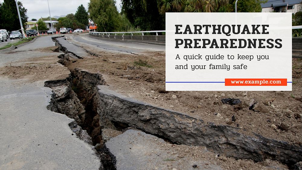 Earthquake preparedness blog banner template