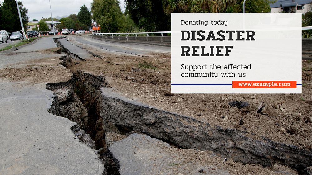 Disaster relief blog banner template