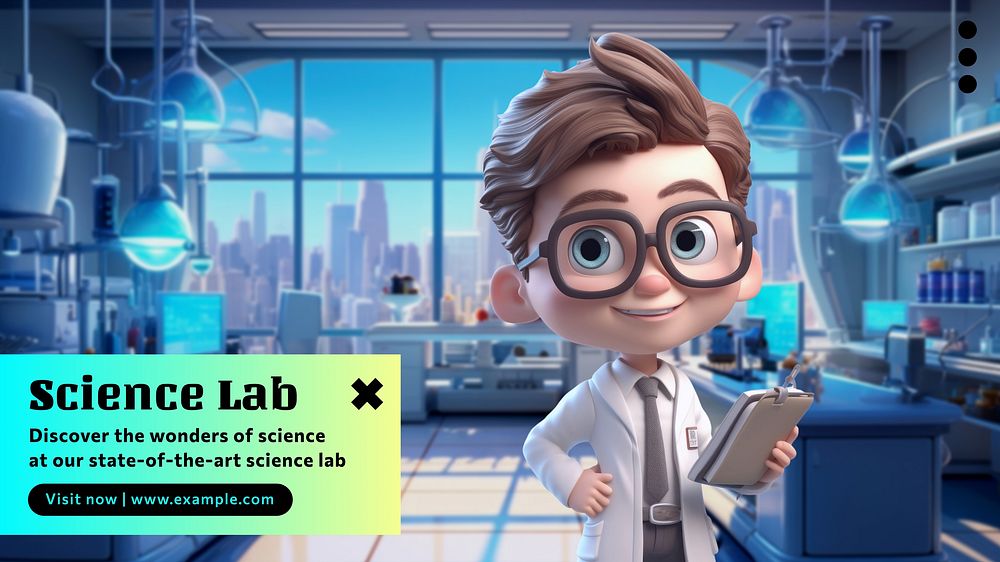 Science lab blog banner template