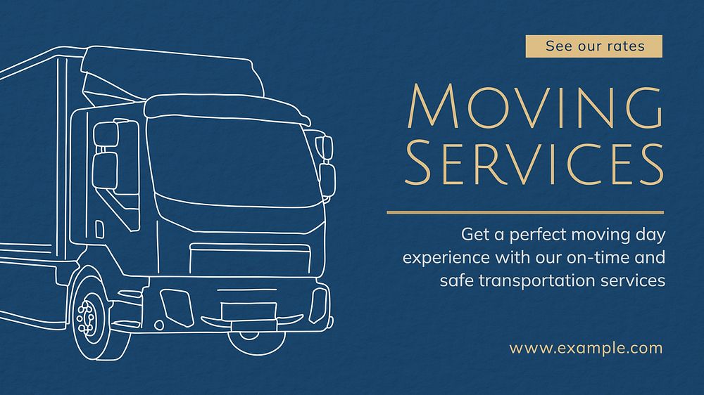 Moving service blog banner template