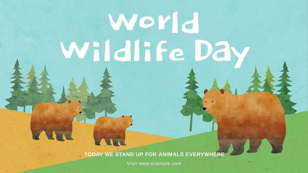 World wildlife day blog banner template