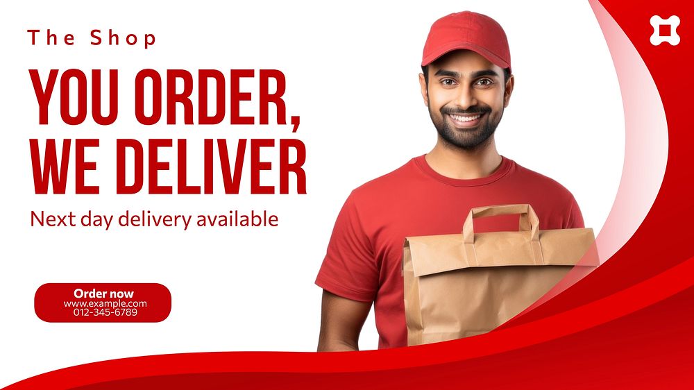 Order & deliver blog banner template