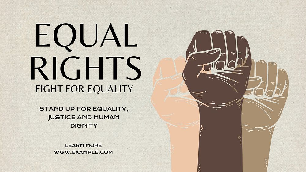 Equal rights  blog banner template