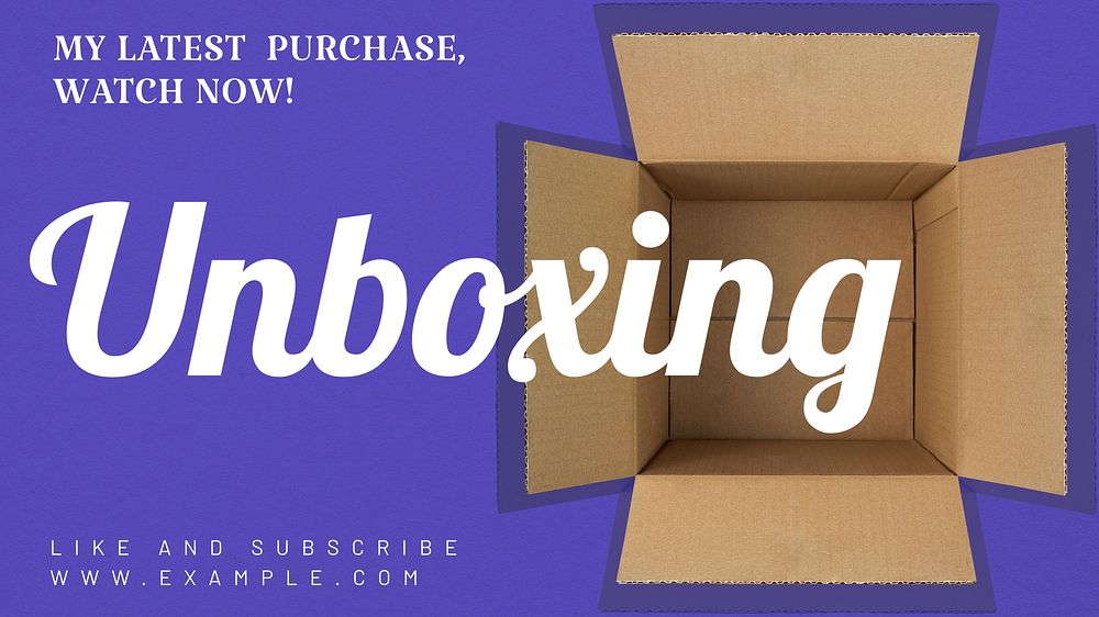 Unboxing  blog banner template