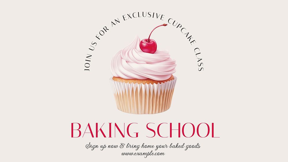 Baking school   blog banner template