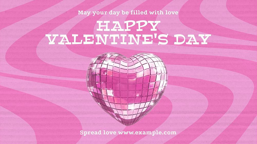 Happy Valentine's Day Facebook cover template  design