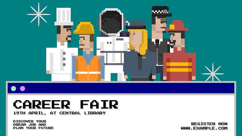 Career fair blog banner template