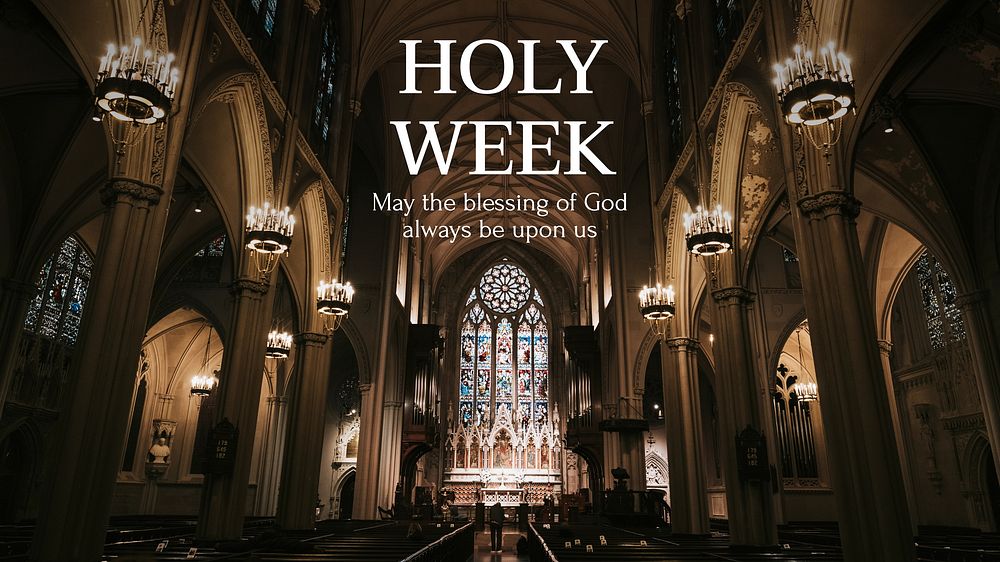 Holy week blog banner template
