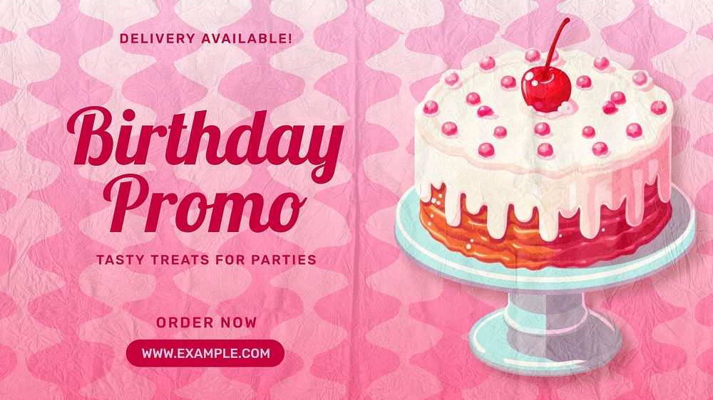 Birthday promo blog banner template